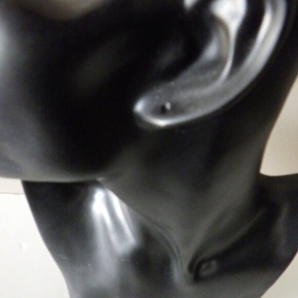 Mannequins Jewelry Display Stands Holders Half Face Bust & OK Hand Black Resin - Picture 8 of 9